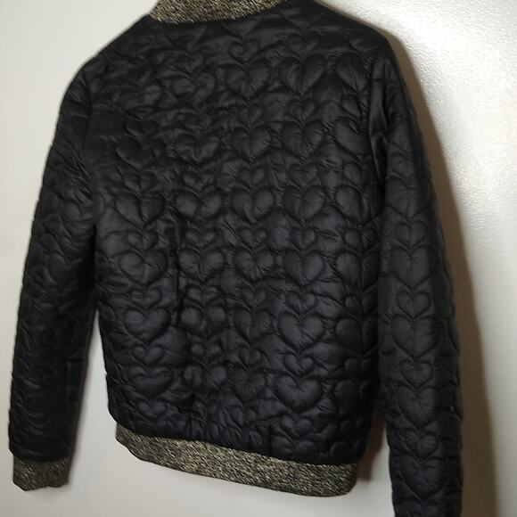 SOGO girls black heart puffer size medium jacket. - Picture 5 of 9